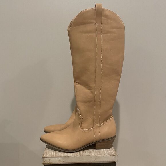 Universal Thread Women’s Light Brown Sommer Western Riding Boots Size 8 1/2 NWT - Picture 1 of 16